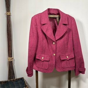 Talbots Berry Felted Wool Jacket
